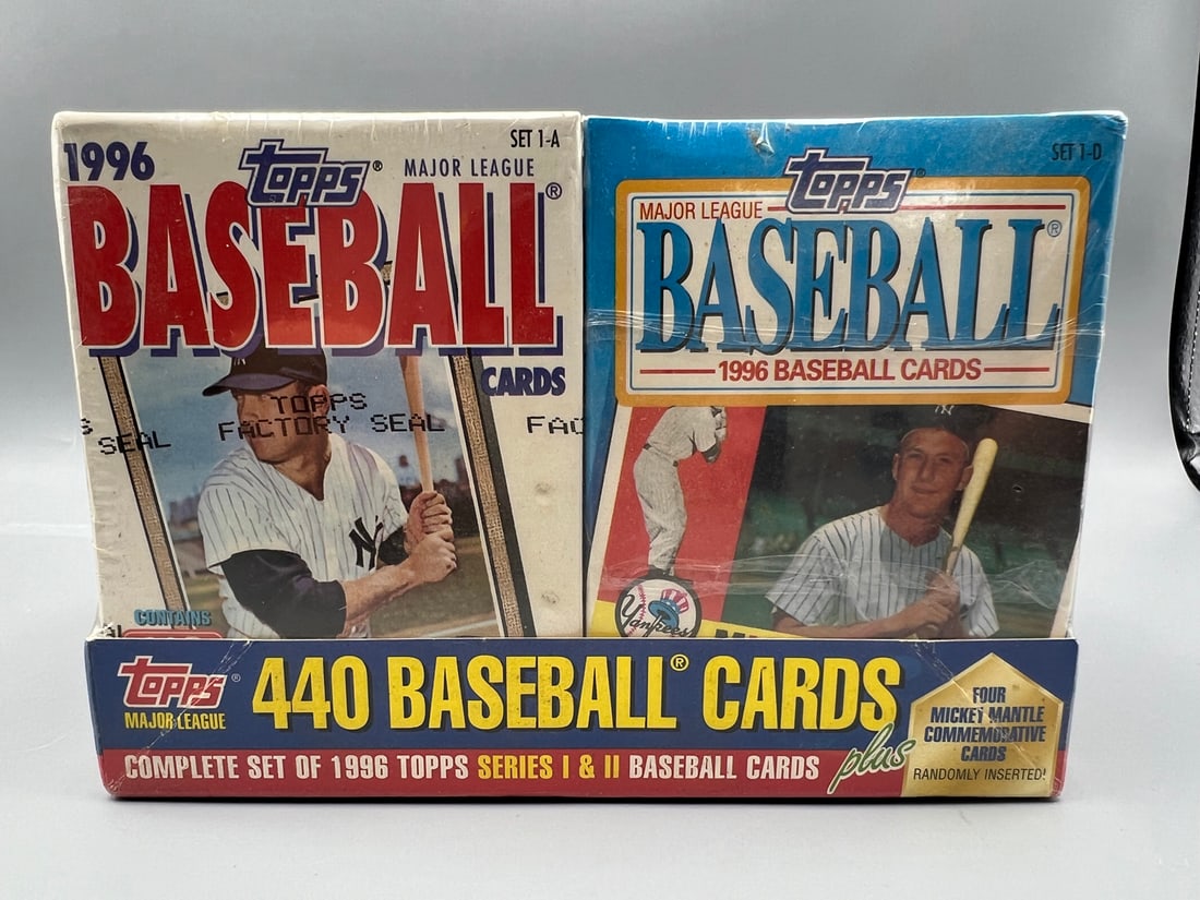 1996 Topps Baseball Complete Series 1 & Series 2 Sealed Set - Limited Edition Mickey Mantle Cereal (1 of 2)