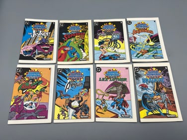 Lot of (8) 1984 Kenner DC Super Powers Action Figure Mini Comic Books - Tough