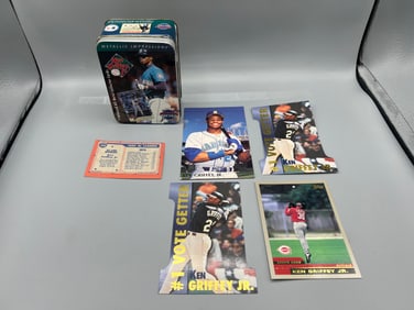 Lot of Assorted Ken Griffey Jr. Baseball Memorabilia W/ Blank Front Topps Error Card