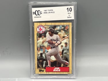 1987 Topps Jim Rice #480 BCCG Graded 10