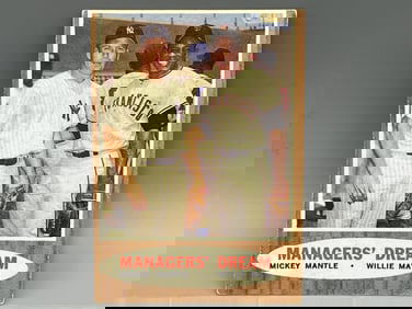 1962 Topps Manager's Dream Willie Mays & Mickey Mantle #18