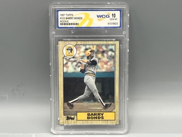 1987 Topps Barry Bonds RC #320 WCG Graded 10