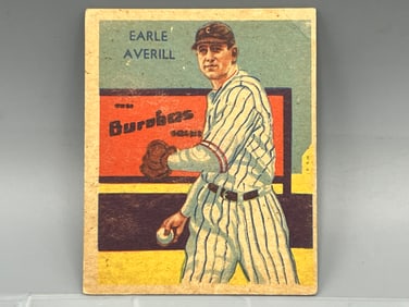 1934 - 1936 Diamond Star Earle Averill - HOF