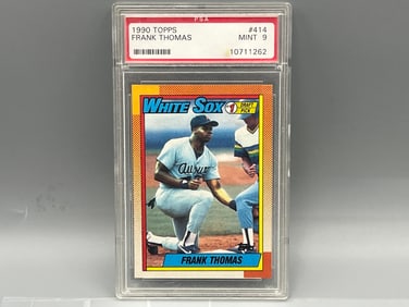 1990 Topps Frank Thomas RC #414 PSA Mint 9