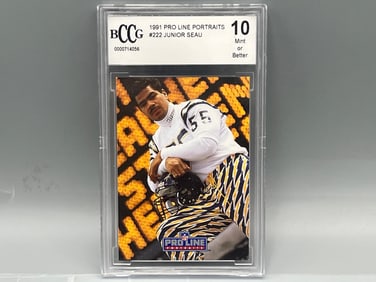 1991 Pro Line Portraits Junior Seau #222 BCCG Graded 10