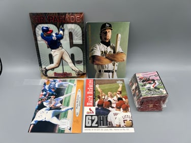 Lot of Assorted Oversized Baseball Star Cards W/ Corey Dillon Cube Card