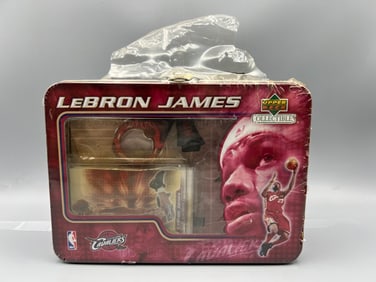 2005 Upper Deck Collectibles LeBron James Sealed Collectible Tin And Watch Set W/ Cards Inside