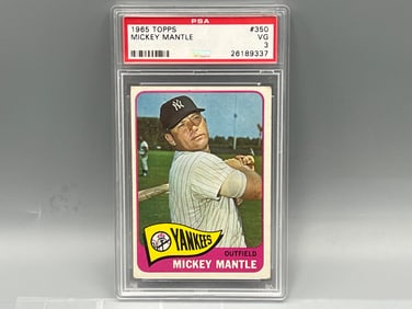 1965 Topps Mickey Mantle #350 PSA VG 3