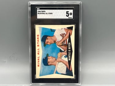 1960 Topps Rival All Stars Mickey Mantle/Ken Boyer #160 SGC EX 5