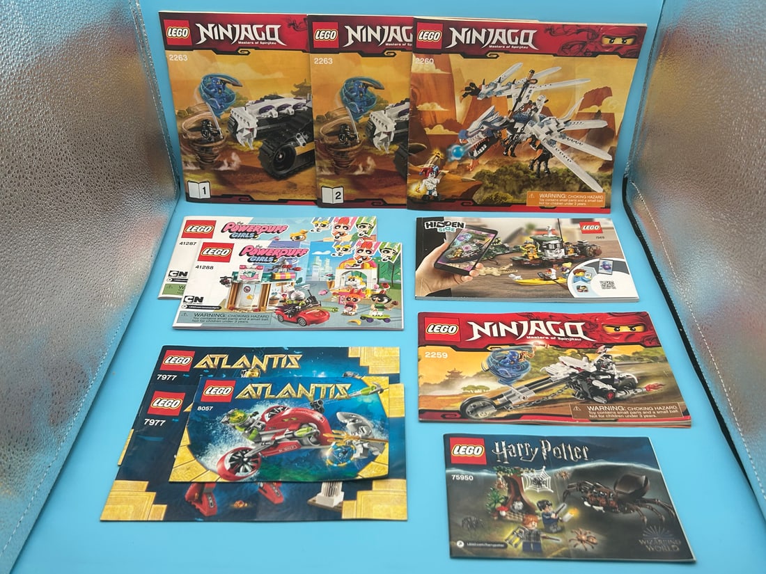 Lego Manuals Lot of 11 - Ninjago, Atlantis, Powerpuff Girls, Harry Potter: Lego Manuals Lot of 11 - Ninjago, Atlantis, Powerpuff Girls, Harry Potter