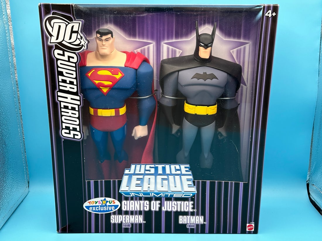 Mattel DC Super Heroes Justice League Unlimited Giants of Justice Superman and Batman 10" Action (1 of 2)
