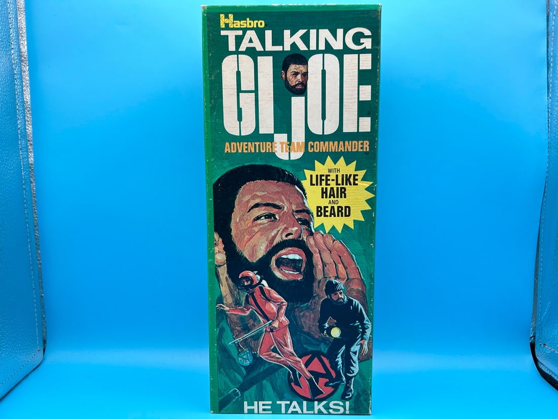 Vintage Hasbro 12" Talking GI Joe Adventure Team Commander with Original Box - Camouflage Uniform (1 of 13)