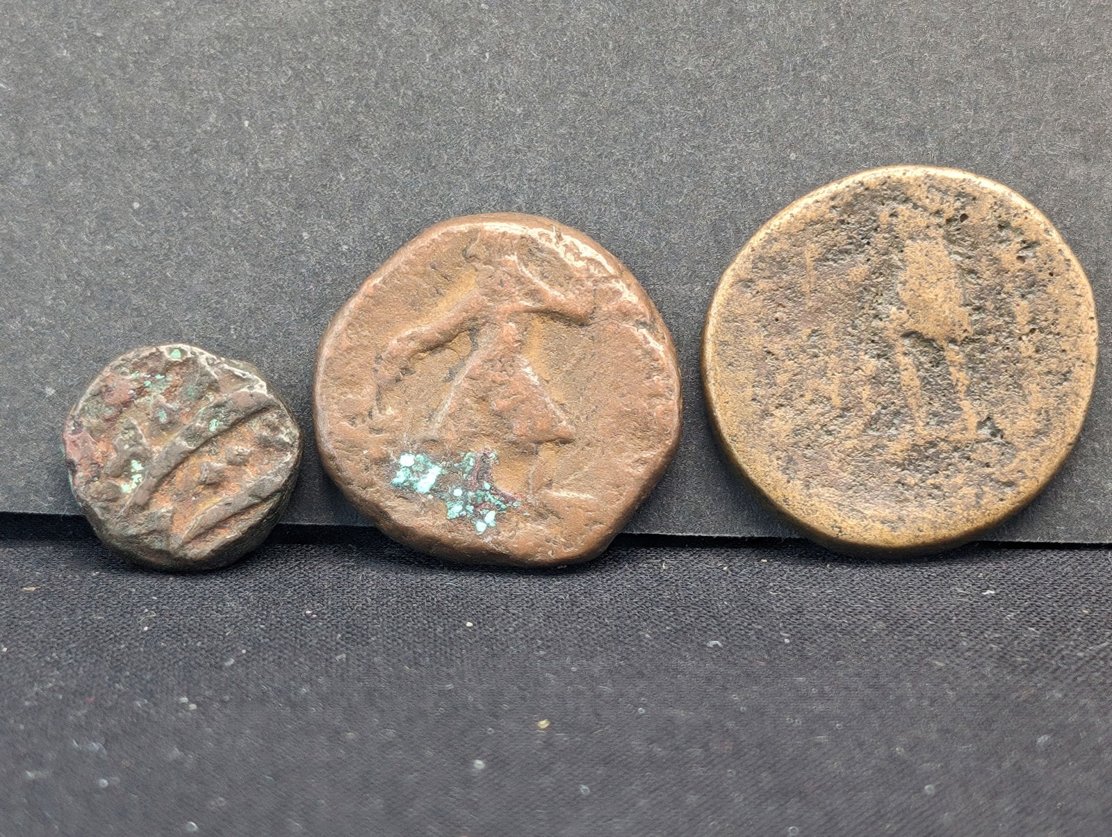 3 Very Thick Ancient Roman Coins (1 of 3)
