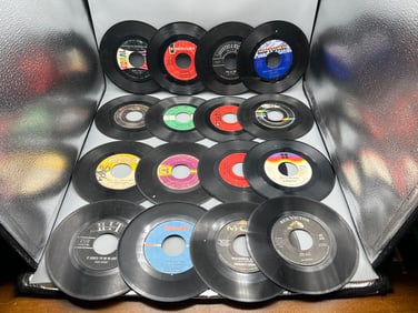 Lot of Assorted 45 Vinyl Records - Varying Conditions But Tend To Be Poor Overall