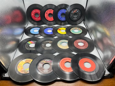 Lot of Assorted 45 Vinyl Records - Varying Conditions But Tend To Be Poor Overall