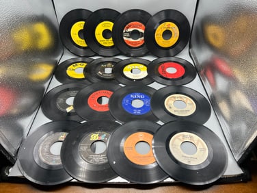 Lot of Assorted 45 Vinyl Records - Varying Conditions But Tend To Be Poor Overall