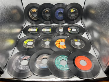 Lot of Assorted 45 Vinyl Records - Varying Conditions But Tend To Be Poor Overall