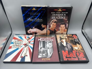 Lot of 5 DVD Movies - Blue Velvet, Reefer Madness