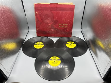 Book of Vintage Hank Williams 78 RPM 10" Records - Your Cheatin Heart, Hey Good Lookin