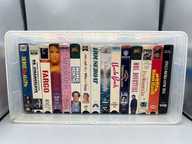 Lot of 15 Misc VHS Tapes - Untested - 1 Sealed