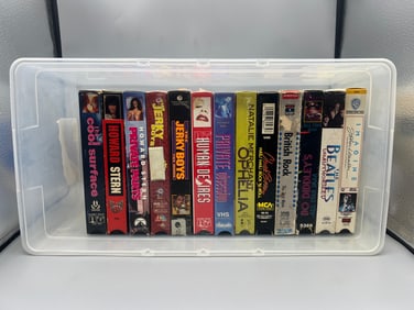 Lot of 13 Misc VHS Tapes - Untested - 4 Sealed