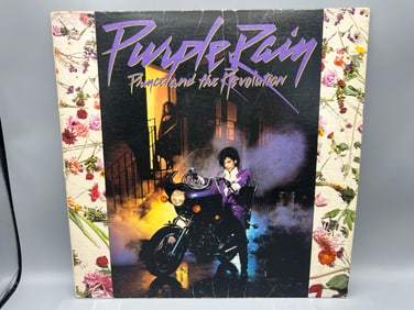 1984 Prince And The Revolution Purple Rain Picture Disc Vinyl Album W/ Original Album Cover Sleeve