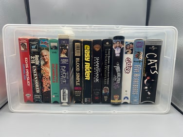 Lot of 13 Misc VHS Tapes - Untested - 2 Sealed