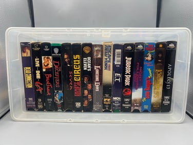 Lot of 15 Misc VHS Tapes - Untested - 1 Sealed