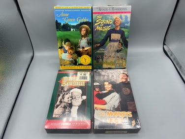 Lot of 4 Sealed VHS Tapes - Sound of Music, Monkey's Uncle