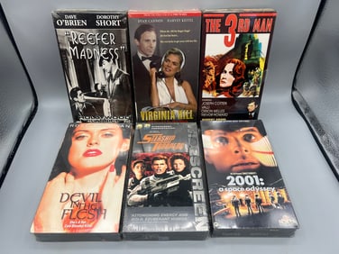 Lot of 6 Sealed VHS Tapes