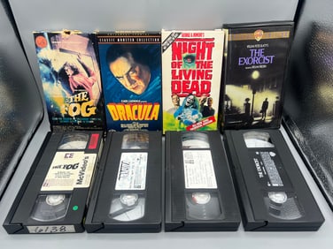 Lot of 4 Horror VHS Tapes - Untested