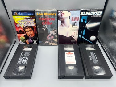 Lot of 4 Horror VHS Tapes - Untested - 1 Sealed
