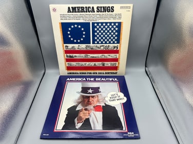 1975 America Sings For Our 200th Birthday & Unknown Release Year America The Beautiful (Let's Keep
