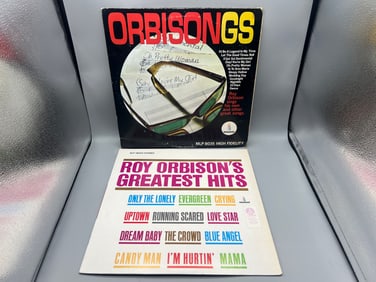 1965 Roy Orbison Orbisongs & 1974 Roy Orbison's Greatest Hits Reissue Vinyl Albums - MLP 8035 &
