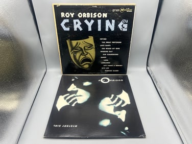1962 Roy Orbison Crying & 1989 Roy Orbison Mystery Girl Club Edition Gatefold Vinyl Albums - M 4007