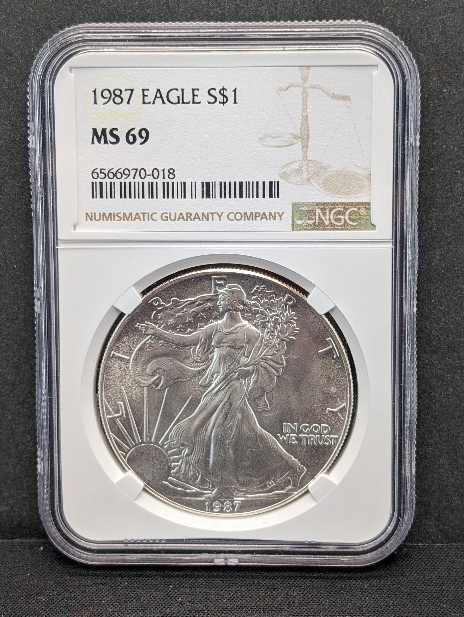 1987 American Silver Eagle - NGC MS69 - Near Perfect in Grade! (1 of 3)