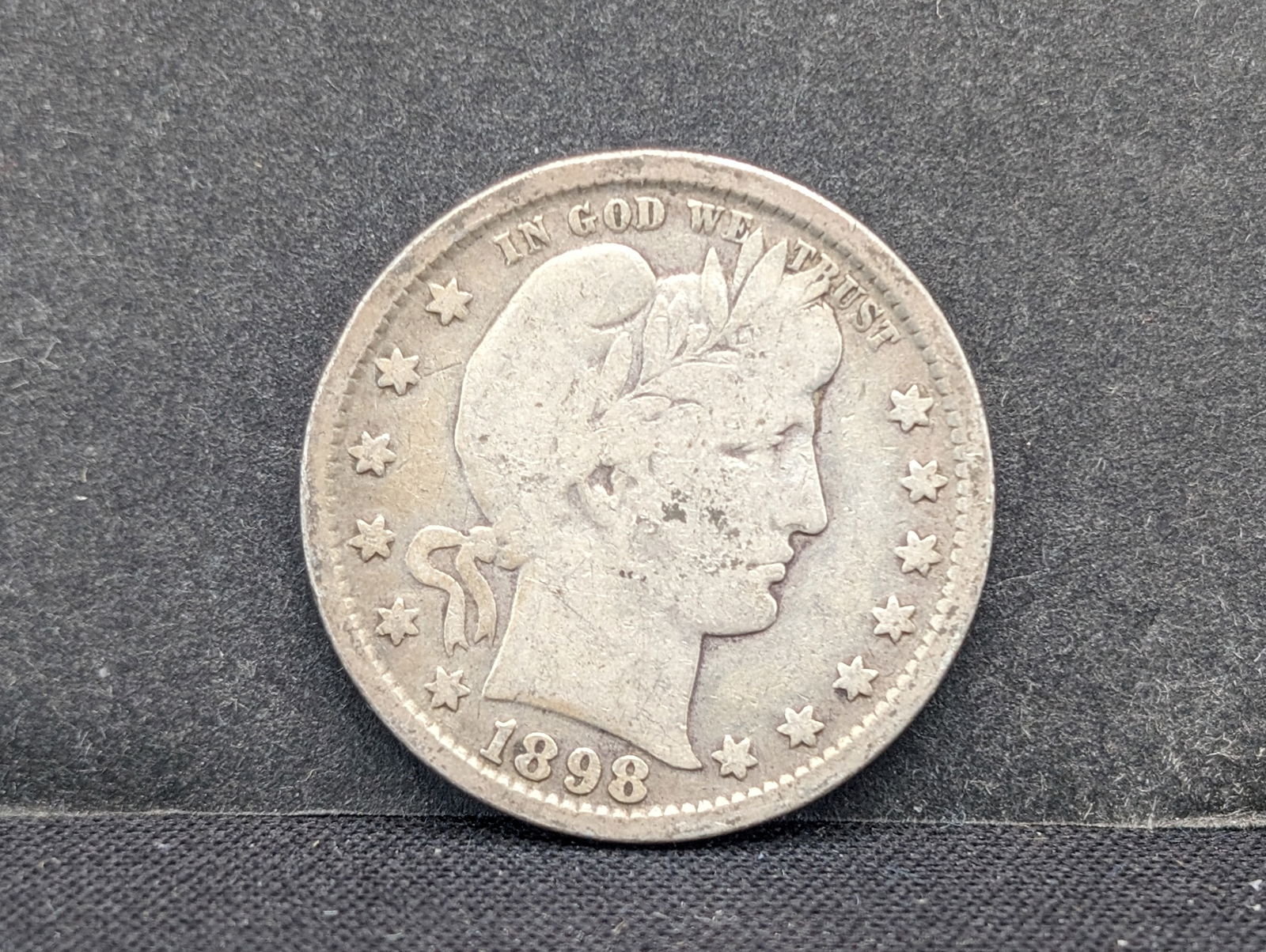 1898-P Barber Silver Quarter (1 of 2)