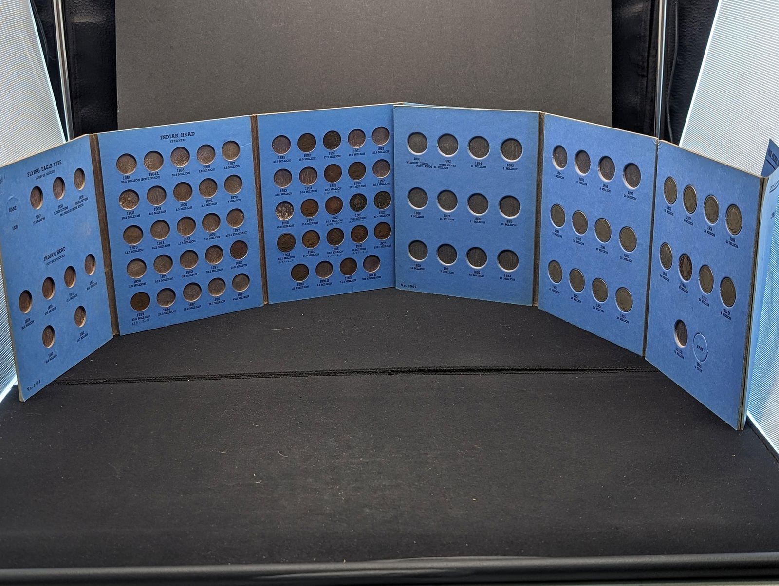 Indian Head Cent & Liberty Head V-Nickel Collection in 2 Albums- 33 Coins- 17 Cents, 16 Nickels (1 of 6)