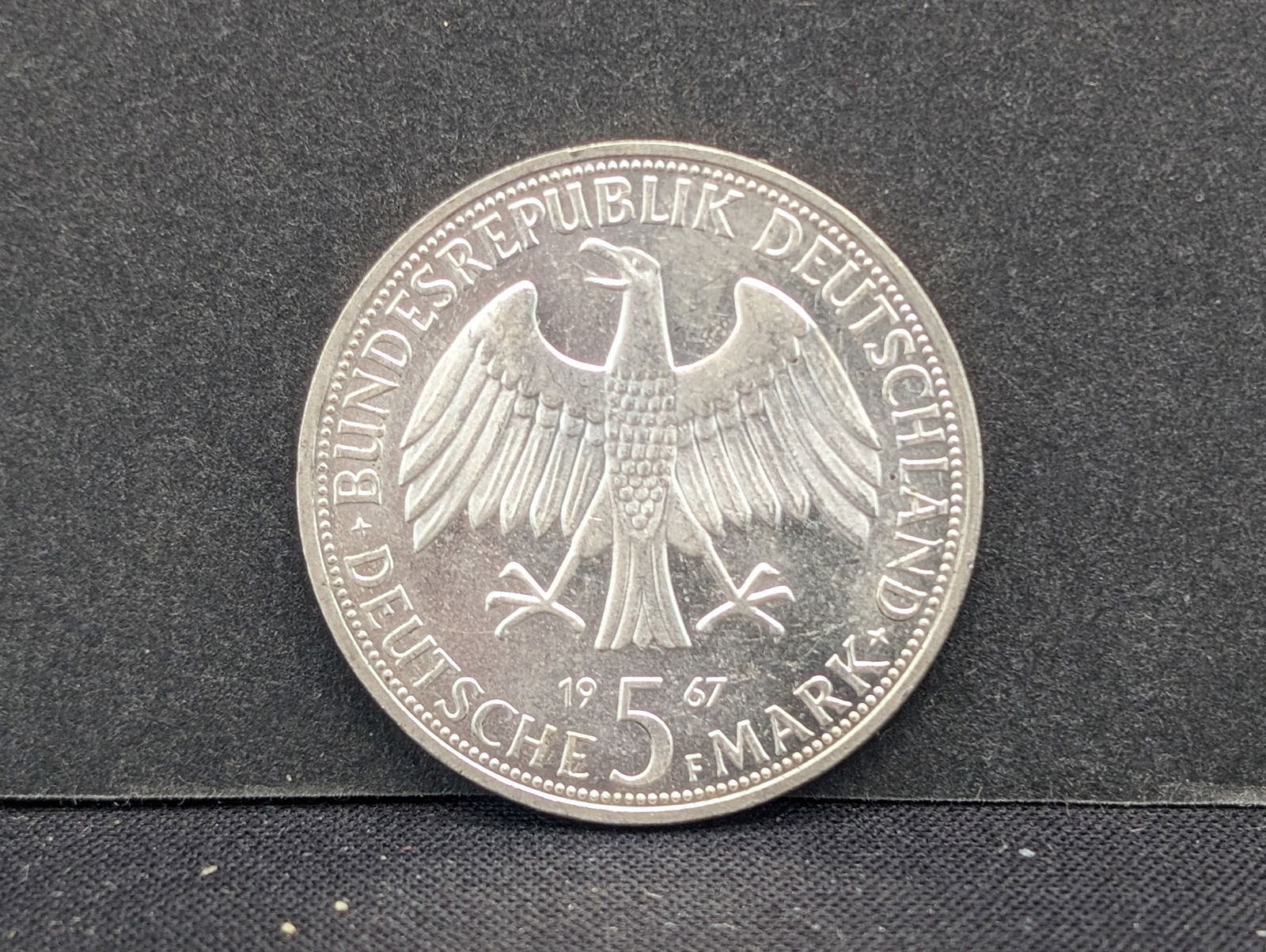 1967-F German 5 Marks Silver Coin (1 of 2)