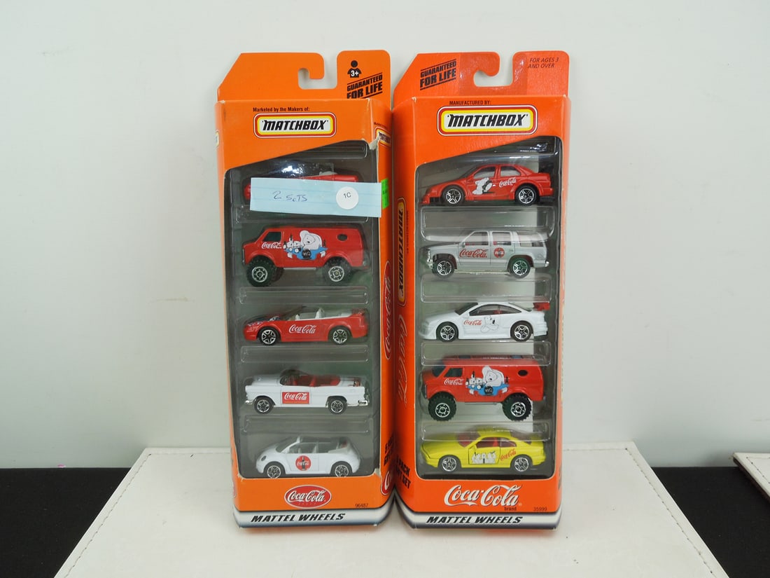 (2) Matchbox 5 Car Coca Cola Sets (1 of 2)