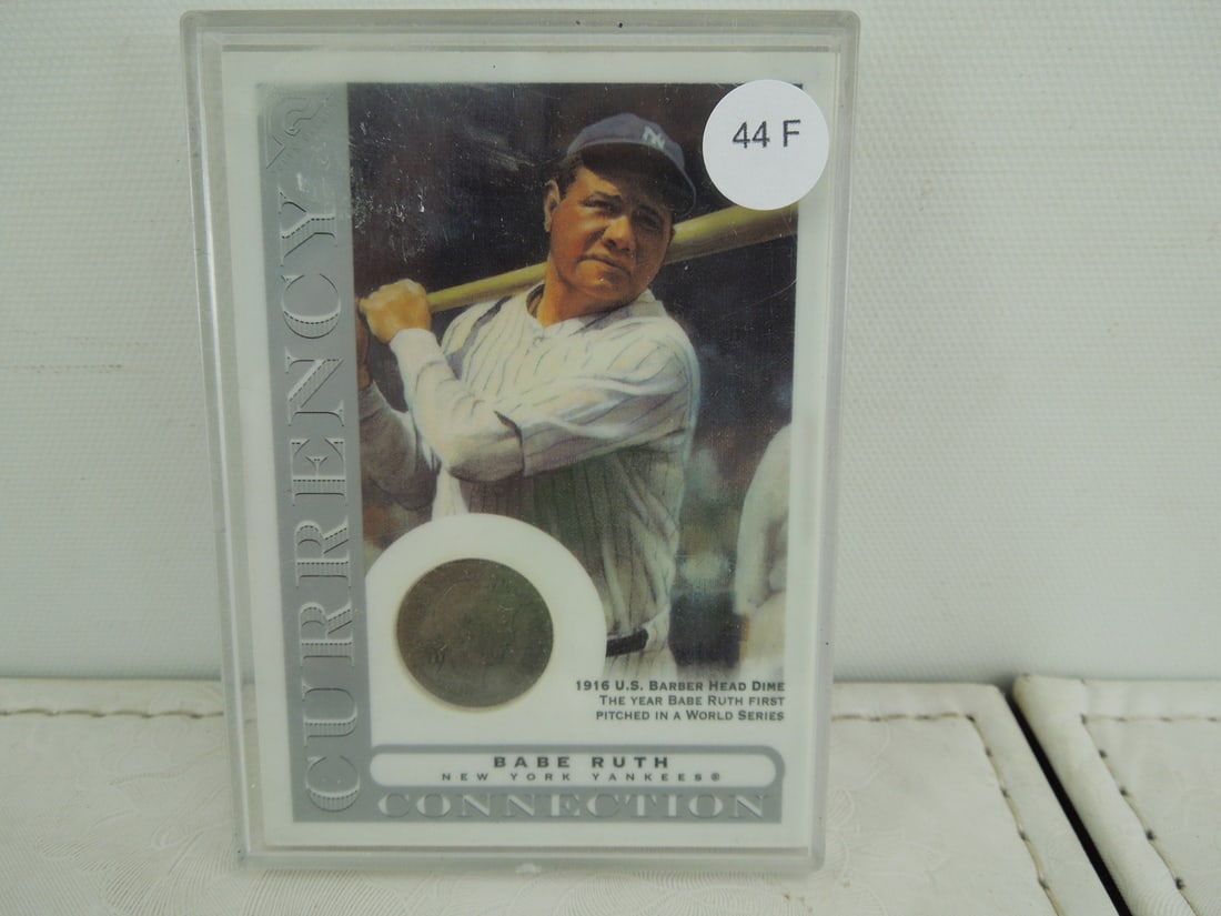 2003 Topps Gallery Babe Ruth Currency Collection w/ 1916 Barber Dime (1 of 3)