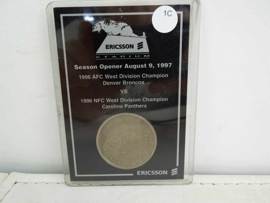 1997 Ericsson NFL Season Opener Medallion - Denver Broncos vs Carolina Panthers (1 of 4)