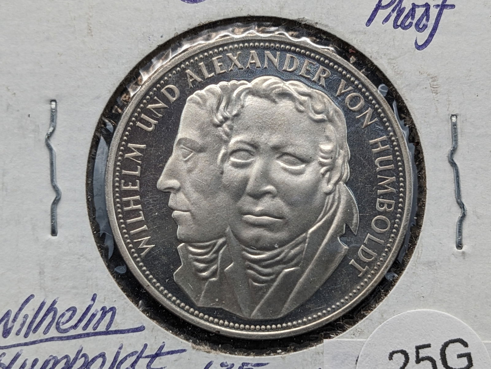 1967-F German 5 Mark. 62.5% Silver PROOF. Scarce. Low Mintage (1 of 3)