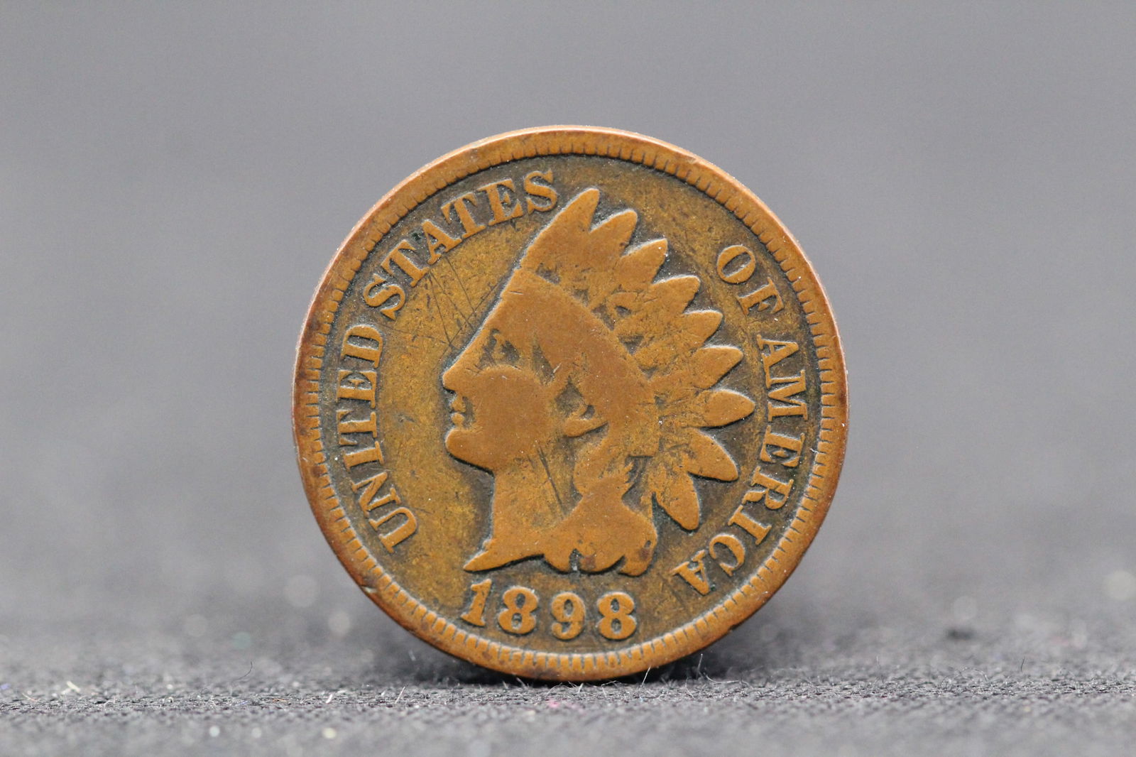 1898 (Partial Feathers) Nice Grade, Indian Head Penny, 126 Years Old! (1 of 2)