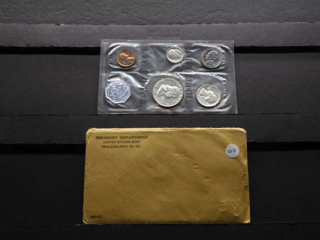 1961-P U.S. Mint Proof Set- 3 90% Silver Coins (1 of 3)