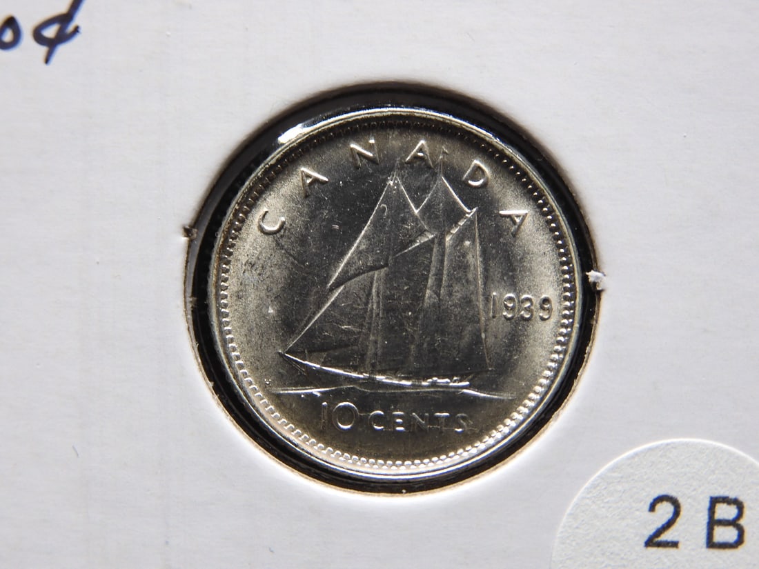 1939 Canada 10 Cents.  UNC. (1 of 3)