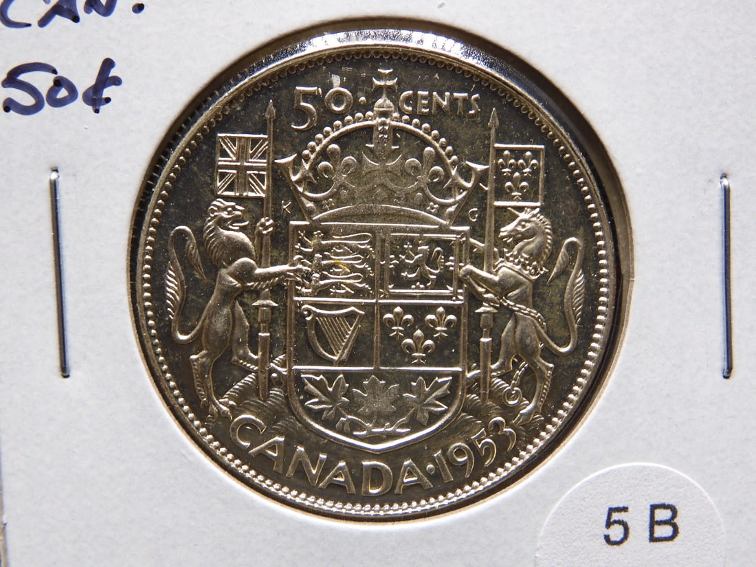 1953 Canada Silver 50 Cents.  UNC. (1 of 3)