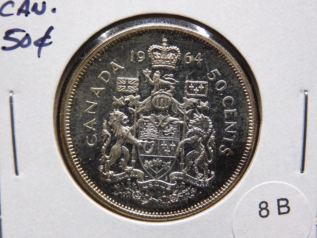 1964 Canada Silver 50 Cents.  UNC. (1 of 3)