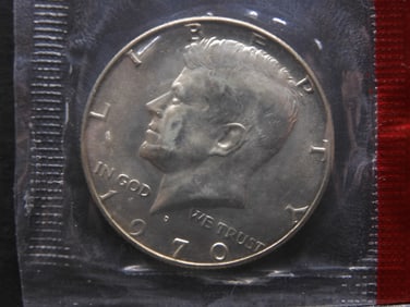1970-D 40% Silver Kennedy Half Dollar UNC From Mint Set