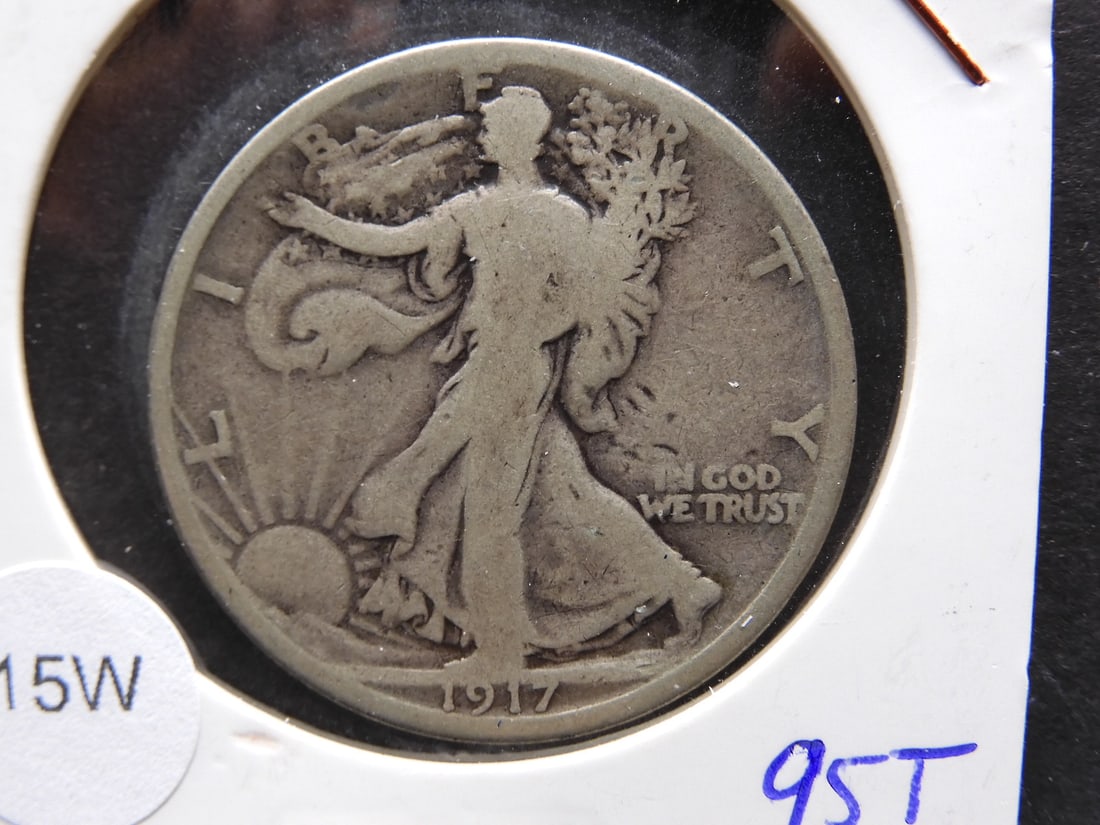 1917-D Reverse MM Walking Liberty Half Dollar (1 of 2)